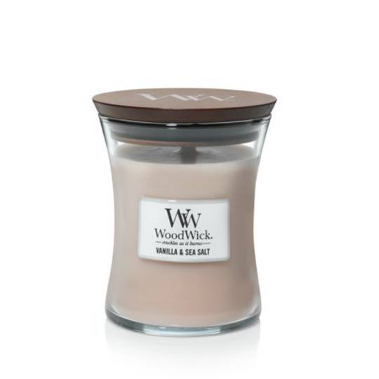WoodWick Medium Candle, Vanilla and Sea Salt image 0